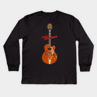 Eddie Cochran Electric Guitar Kids Long Sleeve T-Shirt